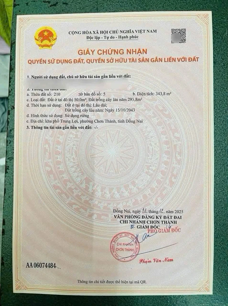 Bán đất thổ cư 340m2 Chơn Thành Bình Dương 5xx triệu - Ảnh thu nhỏ 4
