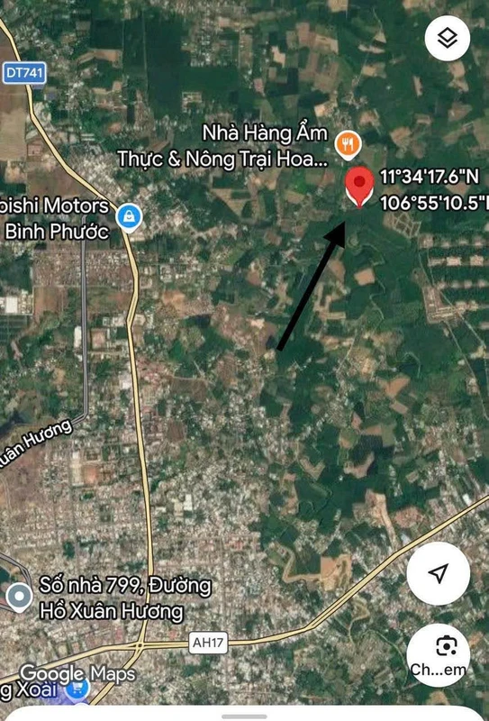 Bán lô đất 5000m2, 124m mặt tiền Đồng Xoài
