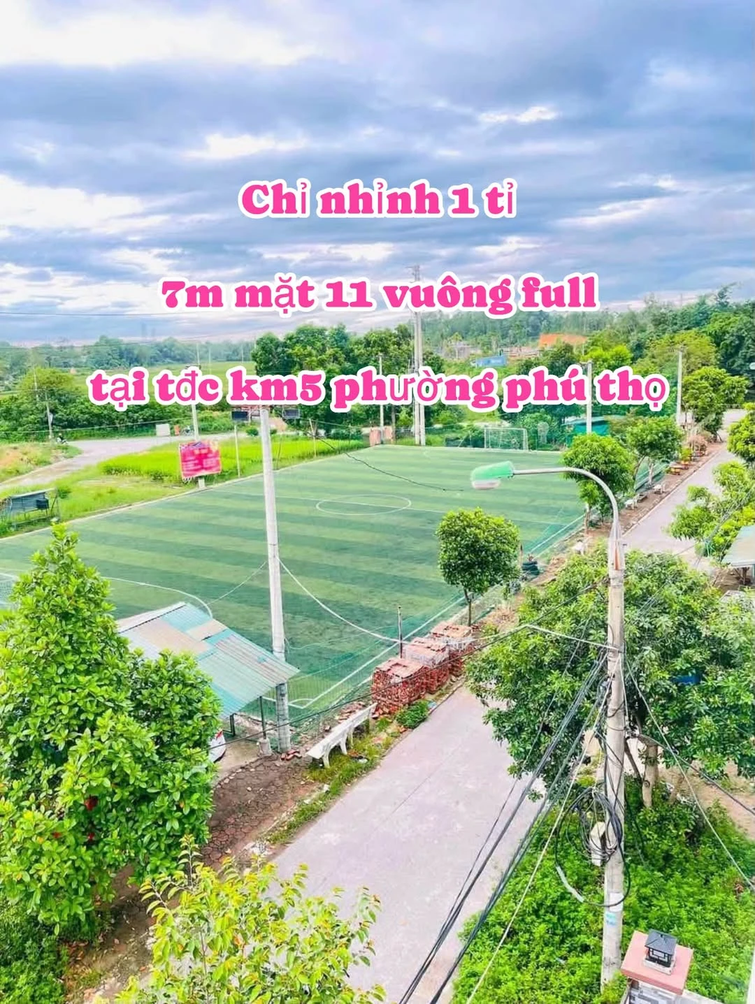 Bán đất Phú Thọ 113m² mặt tiền 7m, giá 1 tỷ - Ảnh 1