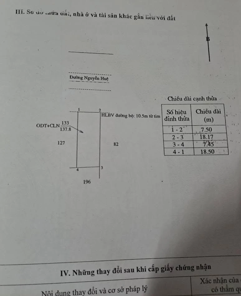 Bán đất đường Nguyễn Huệ Phước Long Đồng Nai 138,75m² - Ảnh thu nhỏ 2