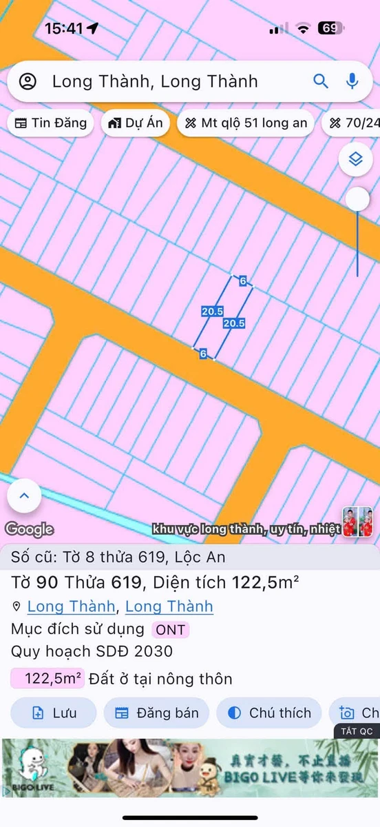 Bán đất thổ cư 6x20m sổ riêng giá hơn 1 tỷ tại Lộc An, Long Thành, Đồng Nai - Ảnh thu nhỏ 2