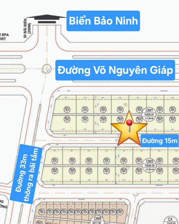 Chính chủ gửi bán cặp lô biệt thự OM1.1x KĐT Sa Động, Bảo Ninh, Đồng Hới, Quảng Bình, (840m2, 23tỷ) - Ảnh 1