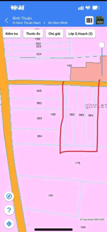 Bán 3 lô đất liền kề 640m2 Hàm Minh, Bình Thuận