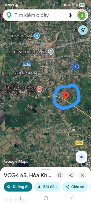 Bán đất tại đường 823D, xã Hoà Khánh Đông, 2,65 tỷ, 85m2 lô góc mặt tiền đường 40m, 3 mét bên hông - Ảnh 1