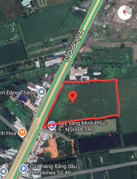 Bán đất 14.244m2 mặt tiền QL1A Tam Bình Vĩnh Long siêu hiếm gần cầu Cần Thơ