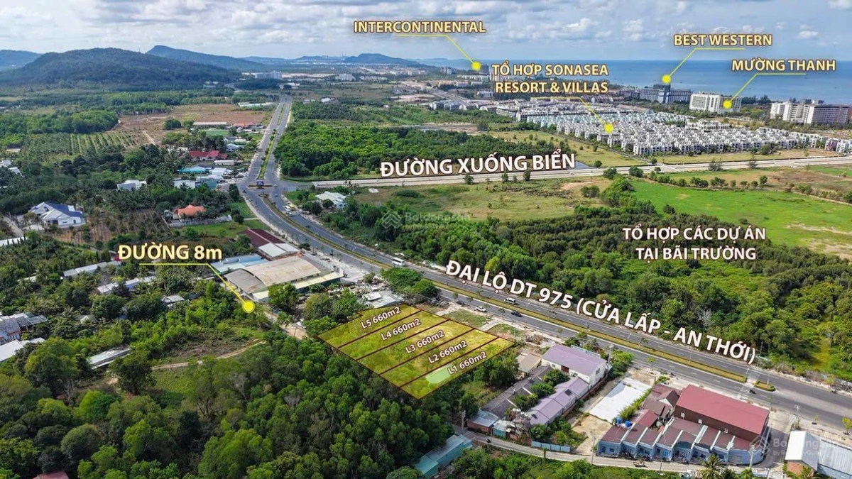 Bán 1.120,7m2 siêu hiếm 2 mặt tiền mặt Dương Đông, cách biển Bãi Trường 700m - Ảnh thu nhỏ 3
