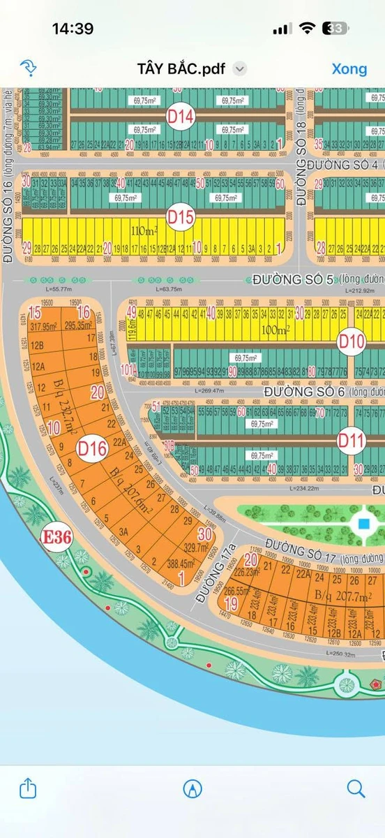 Bán nền biệt thự 207,59 m² Tây Bắc Rạch Giá 2,59 tỷ - Ảnh 1