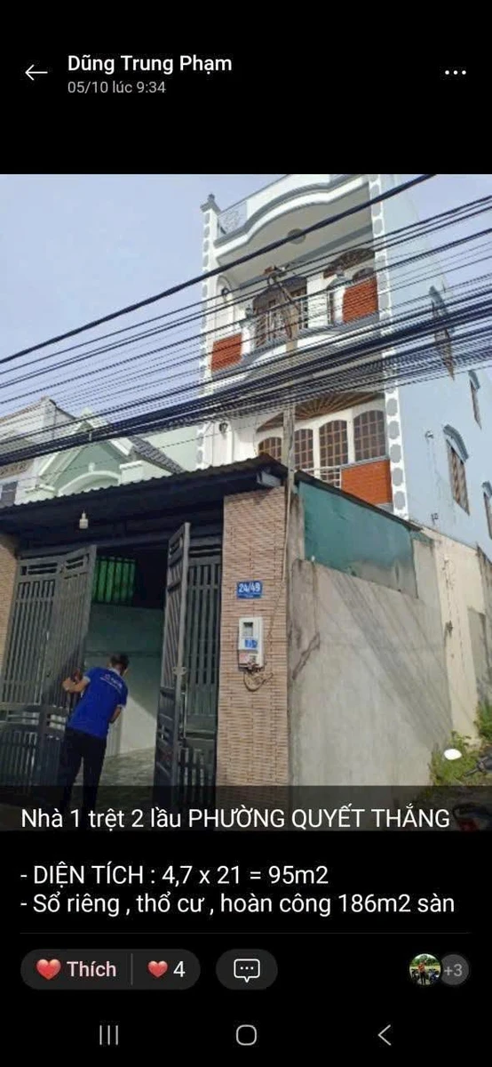 Nhà 1 trệt 2 lầu 95m2, Phường Quyết Thắng, 4,9 tỷ - Ảnh thu nhỏ 2