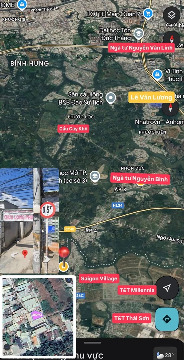 Bán đất thổ cư 200m2 Long Hậu Cần Giuộc 2 tỷ 4 - Ảnh 1
