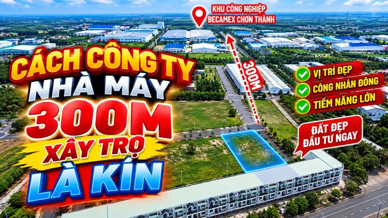 Bán đất 300m2 mặt tiền 10m Becamex Chơn Thành