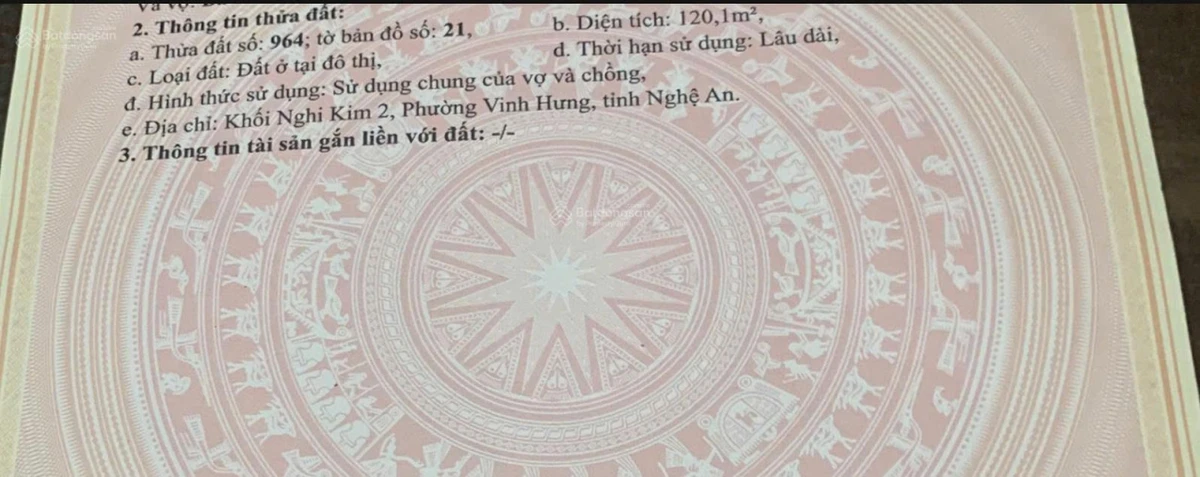 Chính chủ bán đất Vinh Hưng mặt đường Xuân Liễu mở rộng 12m (Xóm 2 Nghi Kim cũ - Nghệ An) - Ảnh thu nhỏ 2