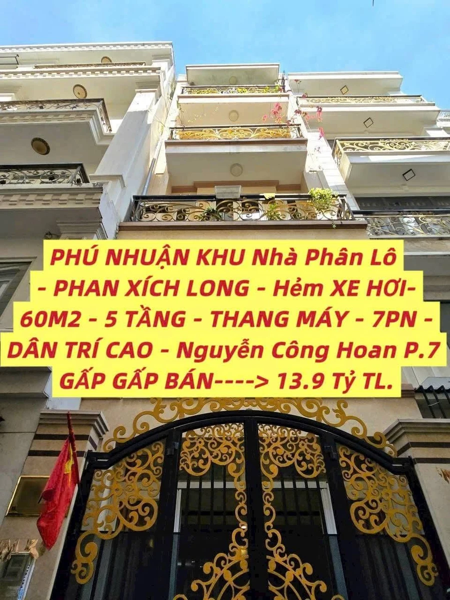 Bán nhà phố 60m2, 7 tầng, thang máy, Phú Nhuận, 13 tỷ - Ảnh thu nhỏ 2
