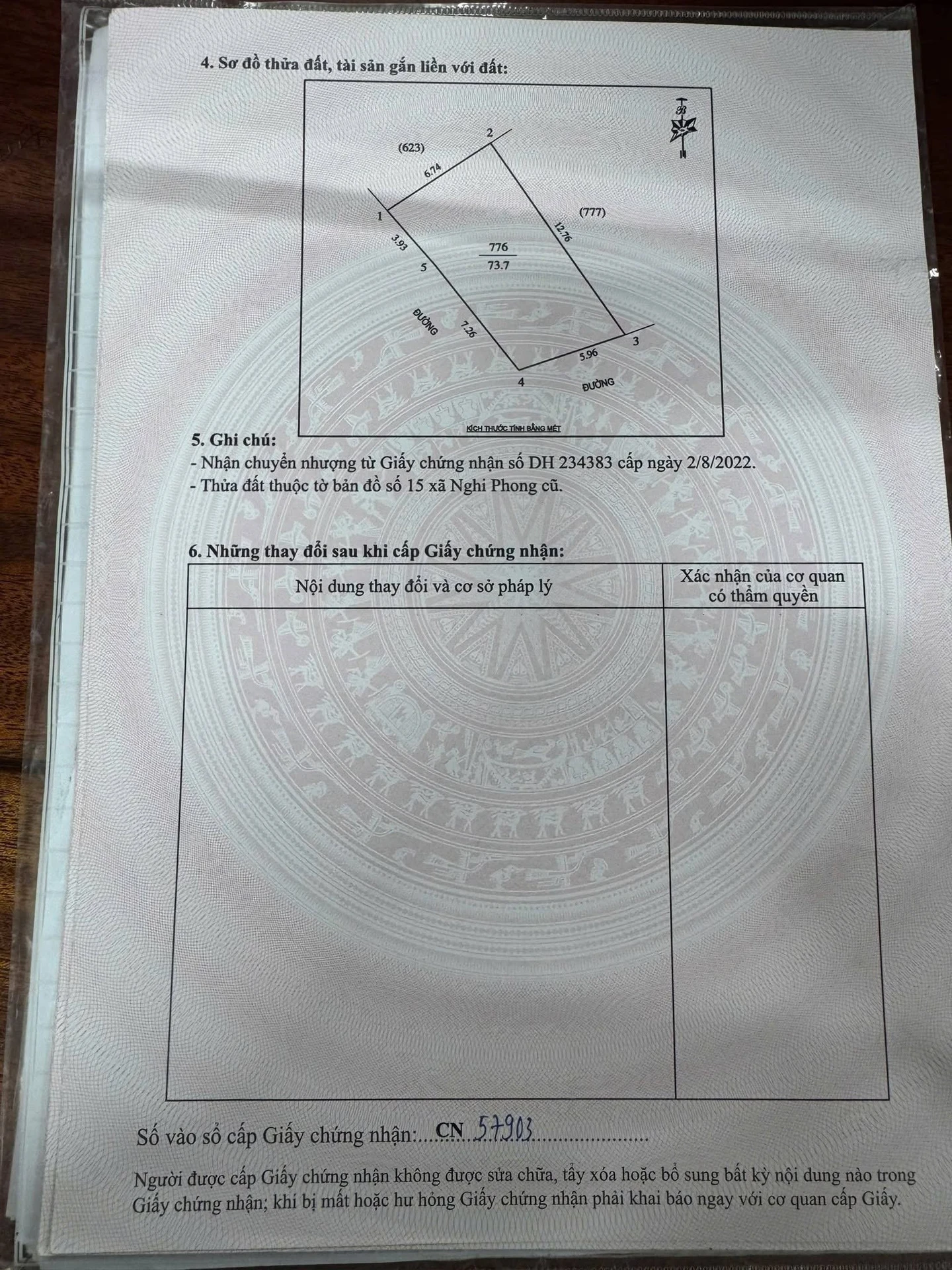 Bán đất lô góc 2 mặt tiền gần 74m2 khối 5 Nghi Phong, Nghi Lộc, Nghệ An - Ảnh 1
