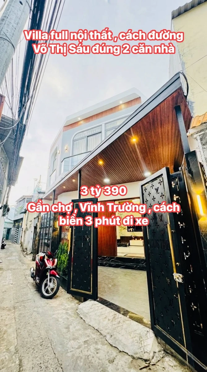 Bán biệt thự full nội thất gần biển Nha Trang 3 PN, 50m2 - Ảnh 1