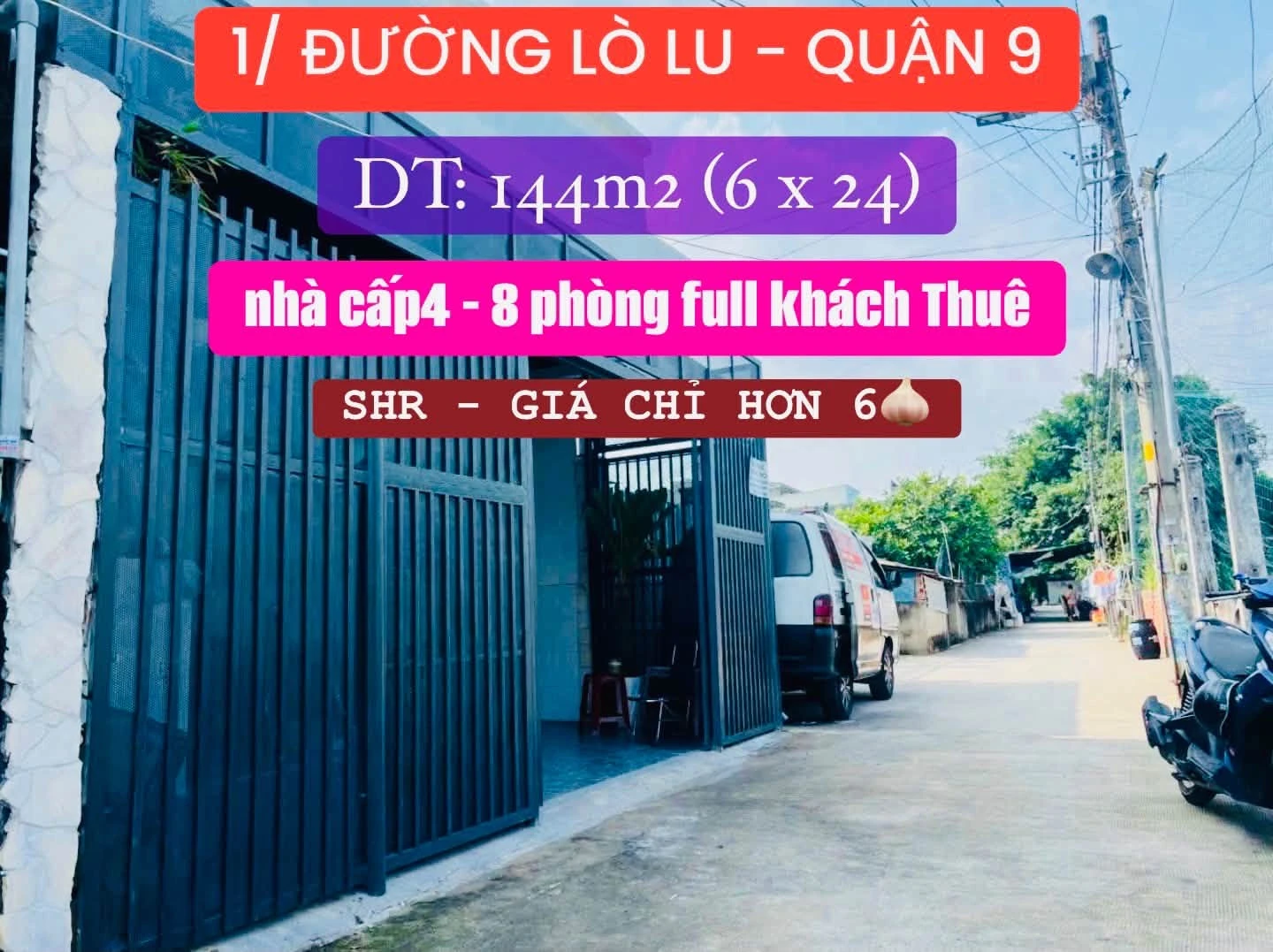Bán dãy trọ 8 phòng 144m2 Lò Lu Q9 - 6,96 tỷ - Ảnh 1