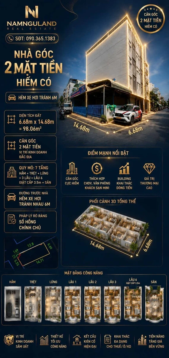 Bán nhà hẻm 97m² Bùi Hữu Nghĩa, Bình Thạnh giáp Quận 1, 16.6 tỷ - Ảnh 1