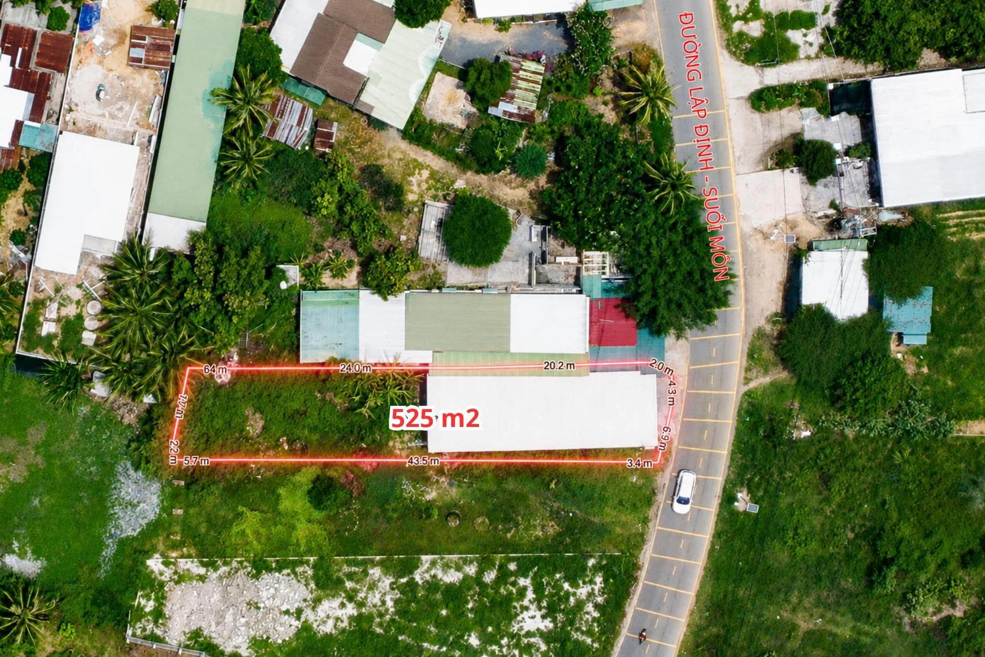 Bán đất mặt tiền Lập Định – Suối Môn 525,3m2, Cam Lâm, Khánh Hòa giá 4,6 tỷ - Ảnh 1