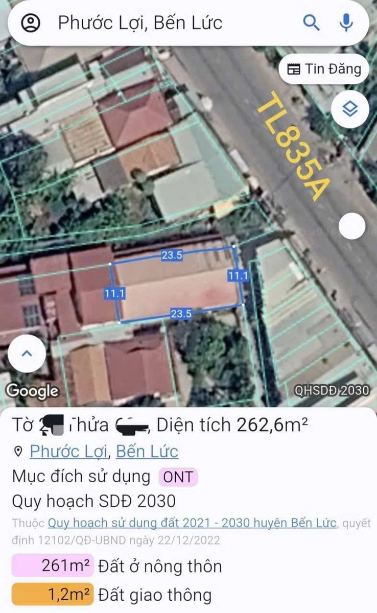 Bán xưởng mini đường TL835A, Tây Ninh, 262m² - Ảnh 1