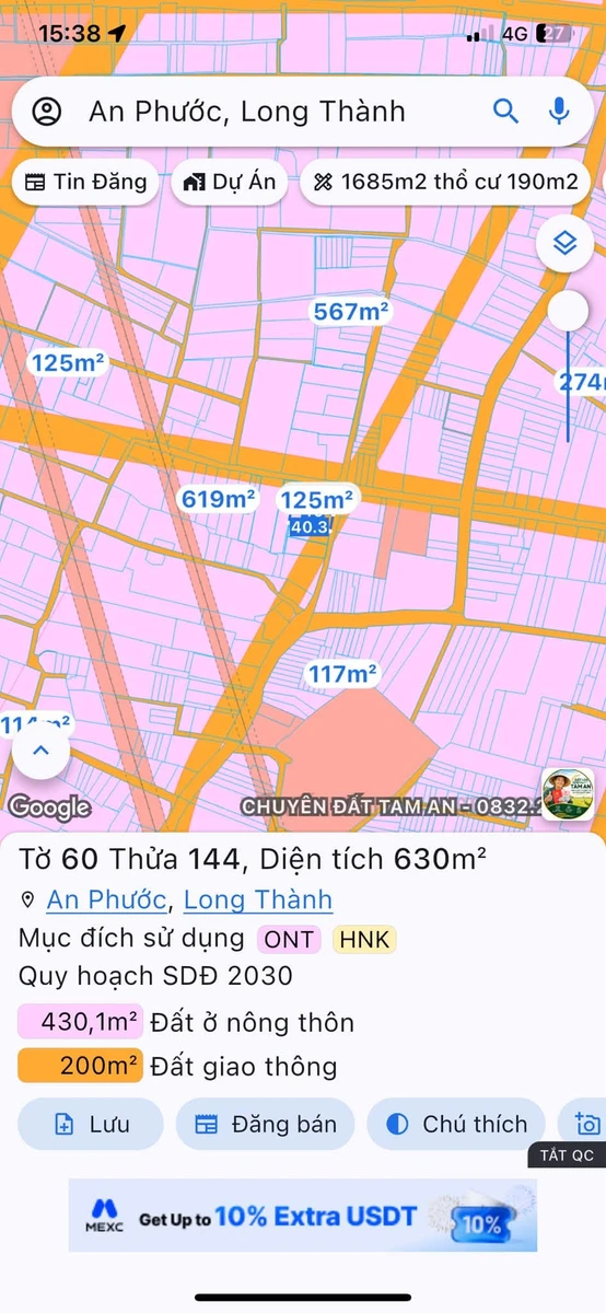 Bán đất An Phước Đồng Nai 630m2 giá 7 tỷ - Ảnh thu nhỏ 2
