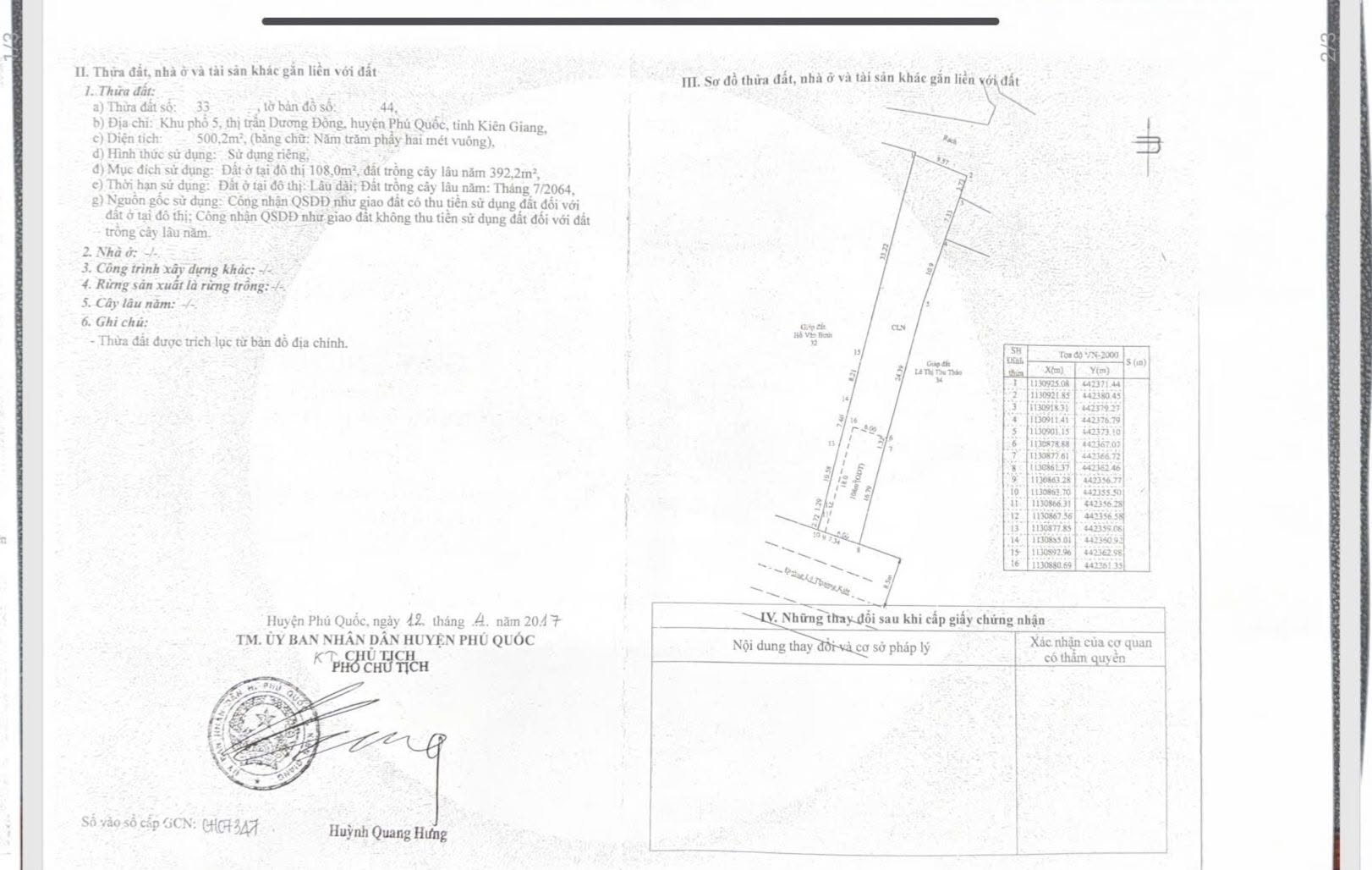 Bán nhà 500m2 mặt tiền Lý Thường Kiệt, Phú Quốc