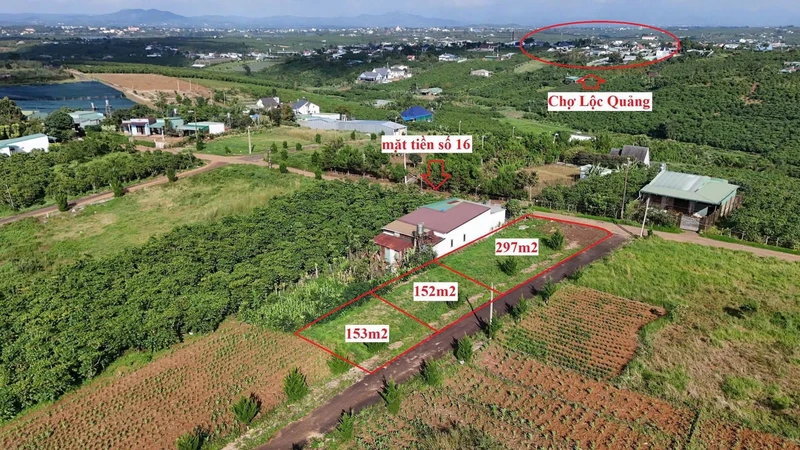 Bán đất thổ cư 153m² mặt tiền 12,5m Lộc Quảng giá 470 triệu