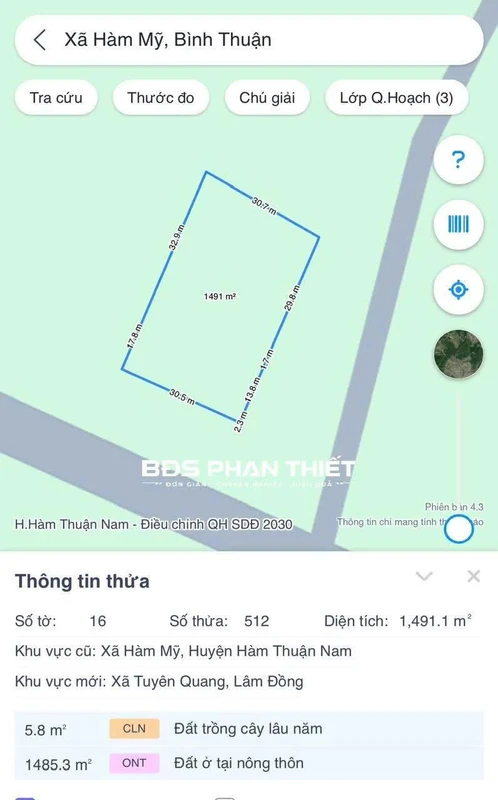 Bán đất 1.491m² mặt tiền DT707, Phú Hưng, Lâm Đồng