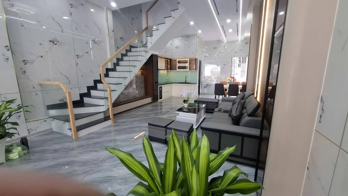 Bán nhà 1 trệt 2 lầu 74,3m2, 3PN, 2 mặt tiền, đường BC 65, An Phú, Thuận An, Bình Dương - Ảnh thu nhỏ 3
