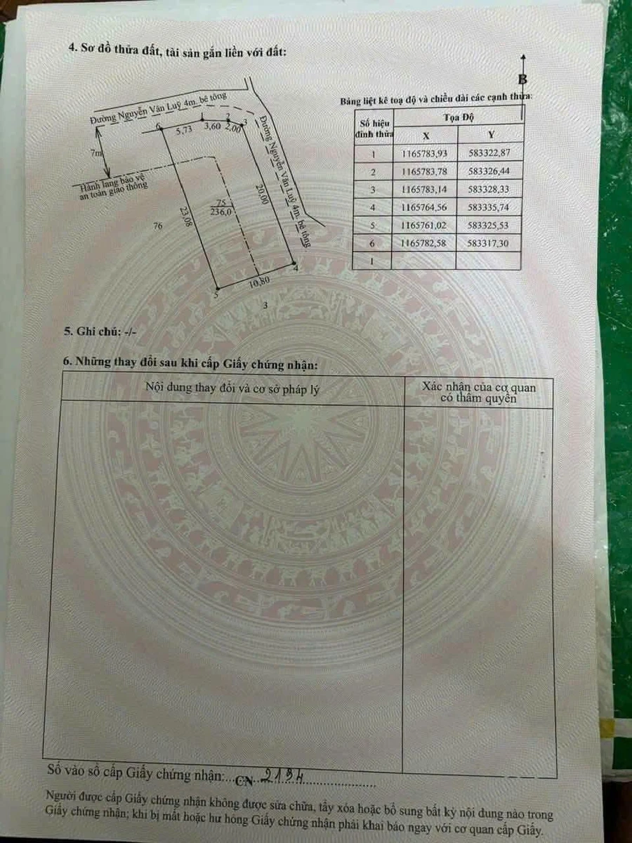 Bán đất thổ cư 350m2 lô góc 2 mặt tiền giá 990 triệu tại Bình Trinh Đông, Tân Trụ, Long An - Ảnh thu nhỏ 4