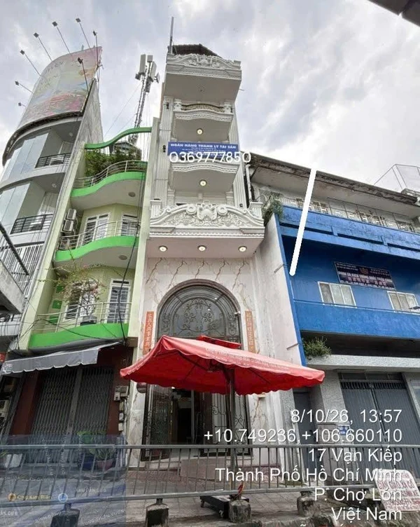 Bán nhà phố 53.2m2 mặt tiền Vạn Kiếp Quận 5 12 tỷ