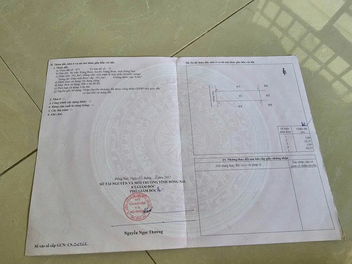 Bán đất 100m2 đường Nguyễn Trãi Trảng Bom 2 tỷ 600 triệu - Ảnh thu nhỏ 4