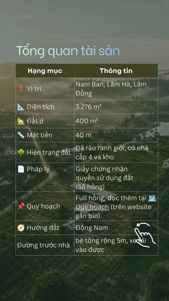 Bán đất 3.276m² Nam Ban Lâm Hà, 5,8 tỷ, sổ hồng riêng - Ảnh thu nhỏ 3