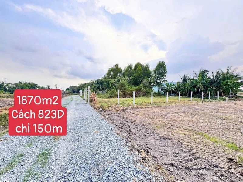 Bán đất Đức Hòa Thượng 1870m2 mặt tiền 46m giá 3 tỷ 5