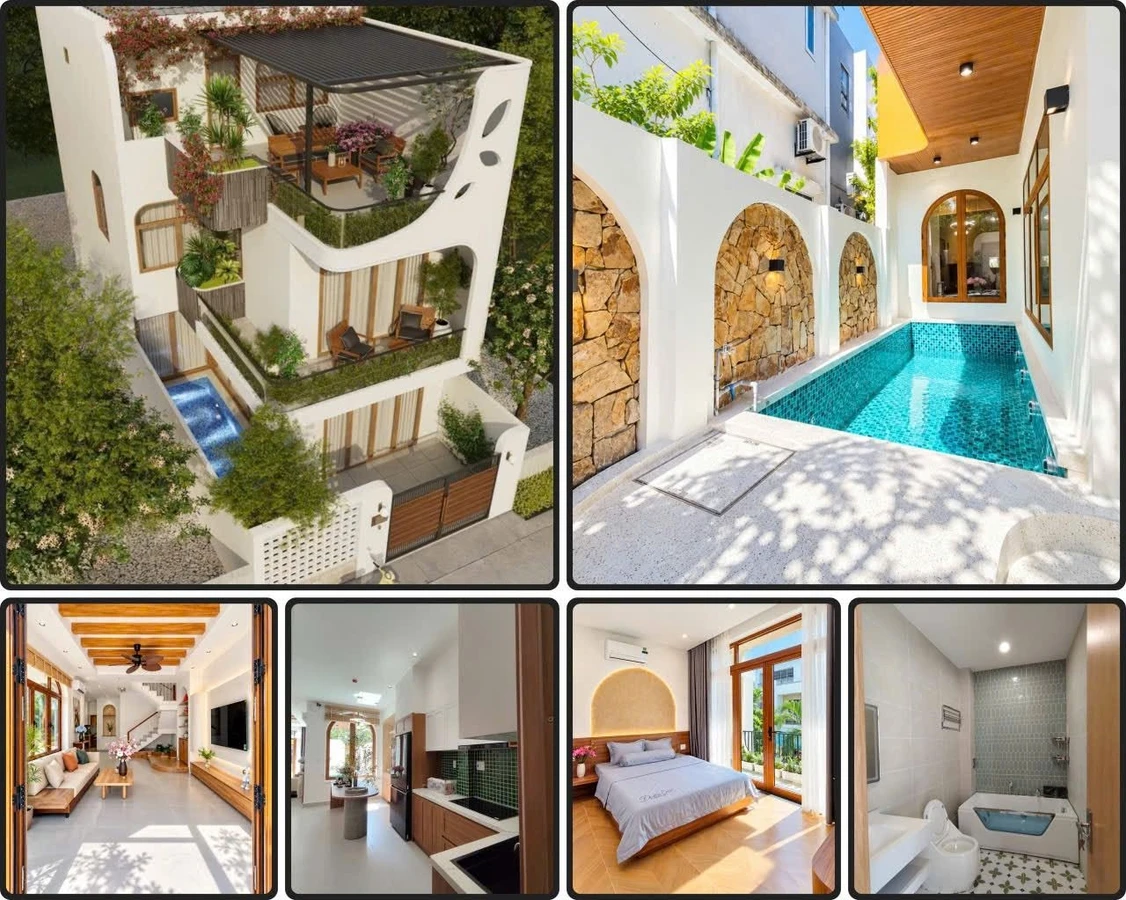 Bán villa 5PN hồ bơi sát biển Sơn Trà 97.5m² 15.5 tỷ - Ảnh 1
