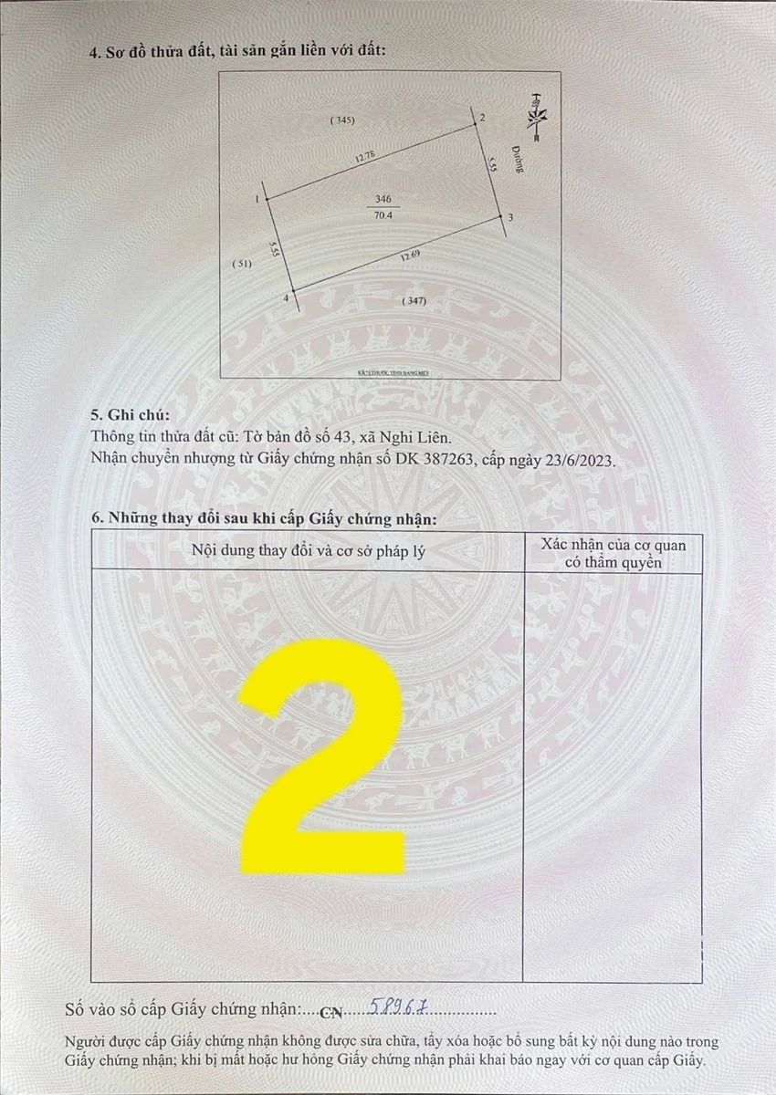 Bán 4 lô đất liền kề Nghi Liên 70,3m² giá 2,6 tỷ - Ảnh thu nhỏ 2
