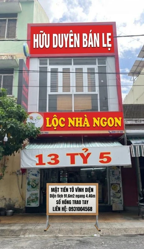 Bán nhà 2,5 tầng mặt tiền Tô Vĩnh Diện 91,6m² 13,5 tỷ