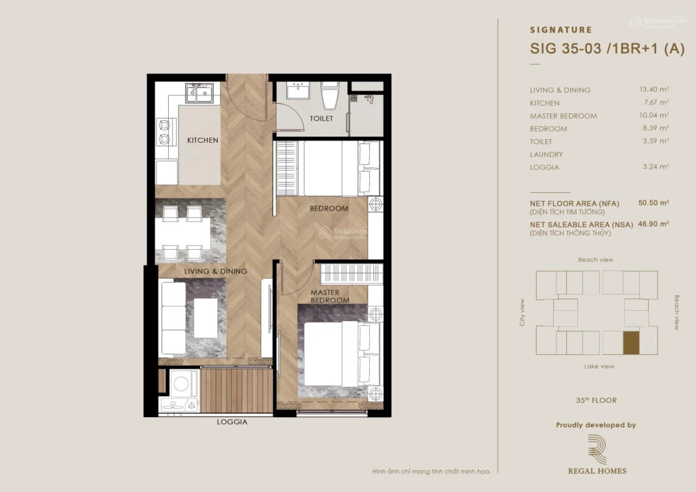 405 triệu sở hữu ngay căn hộ mặt biển 1N + 46.9m2 tại Regal Residence Đồng Hới, pháp lý lâu dài - Ảnh thu nhỏ 3