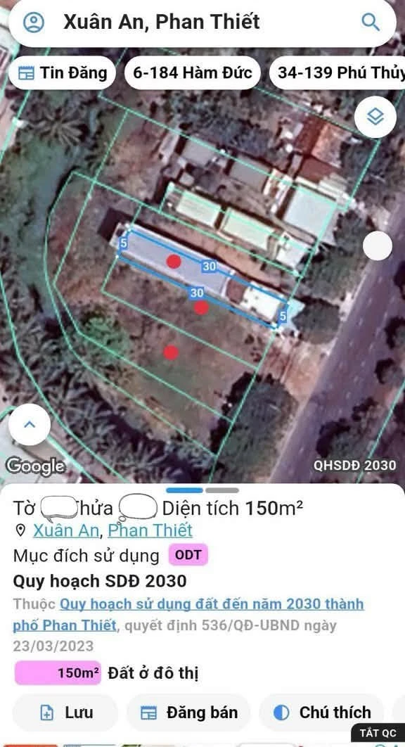 Bán đất mặt tiền Nguyễn Hội Phan Thiết 665m2 giá 11 tỷ - Ảnh thu nhỏ 2