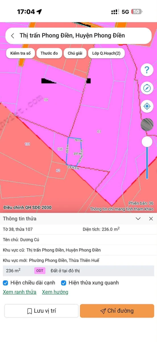 Bán lô đất cây lâu năm 224m2 tại phường Phong Điền, Huế, giá 39 triệu - Ảnh 1
