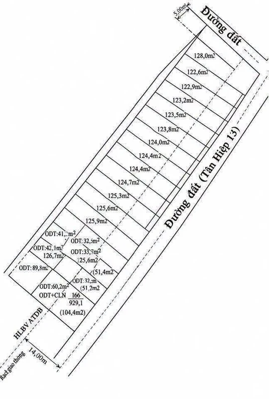 Bán đất Tân Hiệp, Bình Dương 125 m2 đường 9m