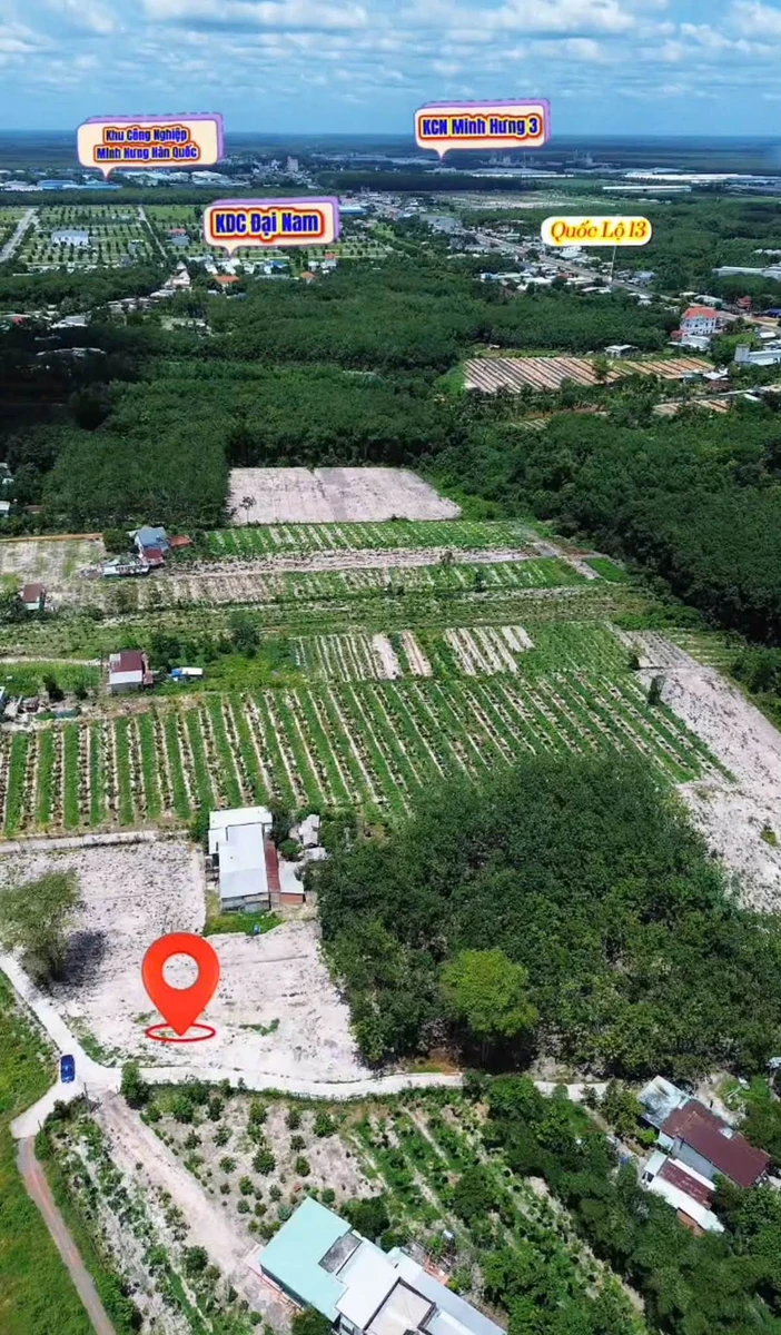 Bán đất 6x15m, sổ sẵn, gần KCN Minh Hưng, Bình Dương - Ảnh thu nhỏ 3
