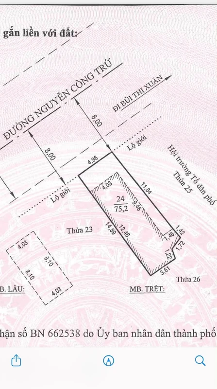Bán nhà mặt tiền Nguyễn Công Trứ Đà Lạt 75m2, 16 tỷ