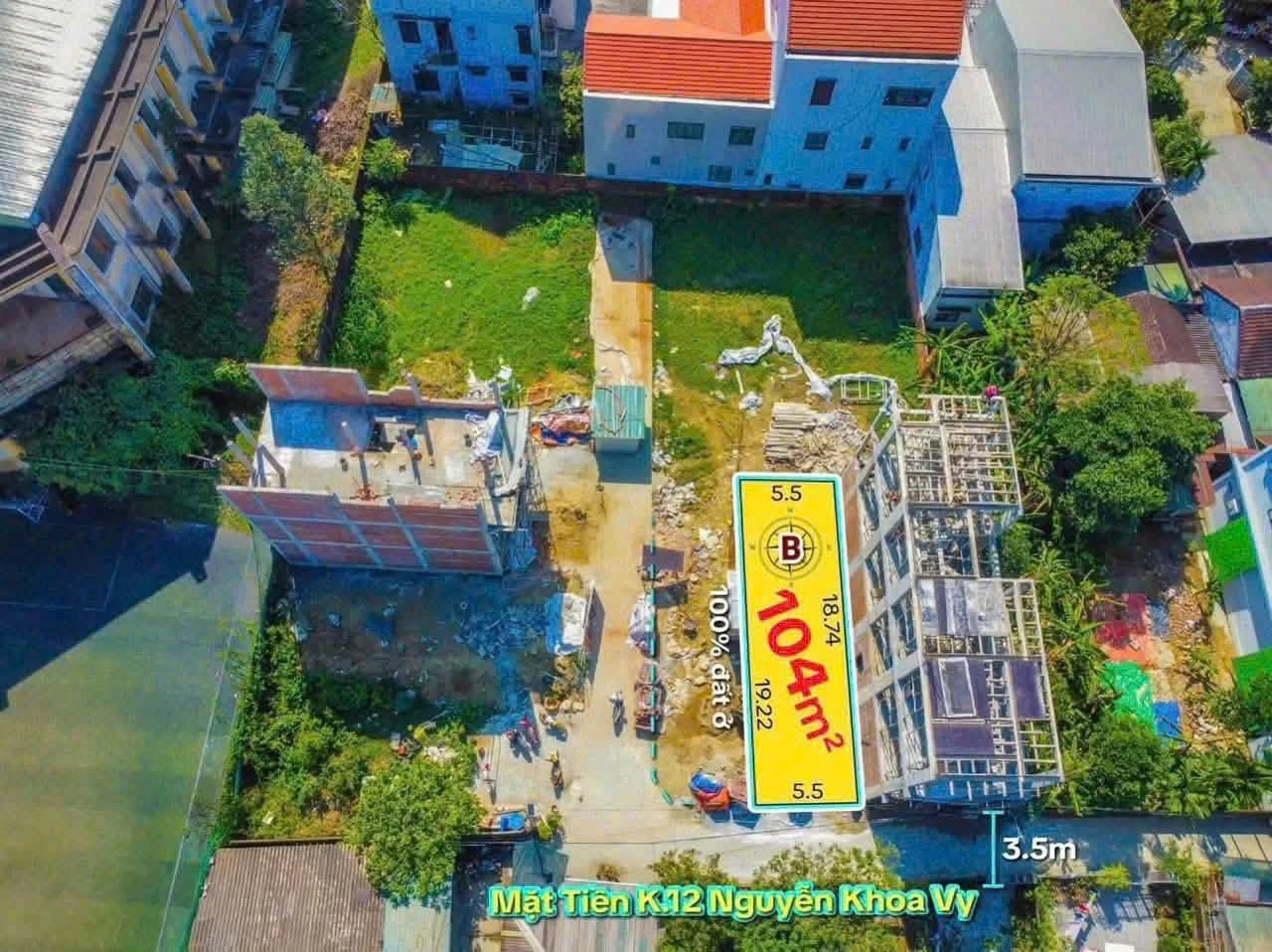 Bán đất kiệt ô tô Nguyễn Khoa Vy Huế 104m² 2.2 tỷ - Ảnh 1