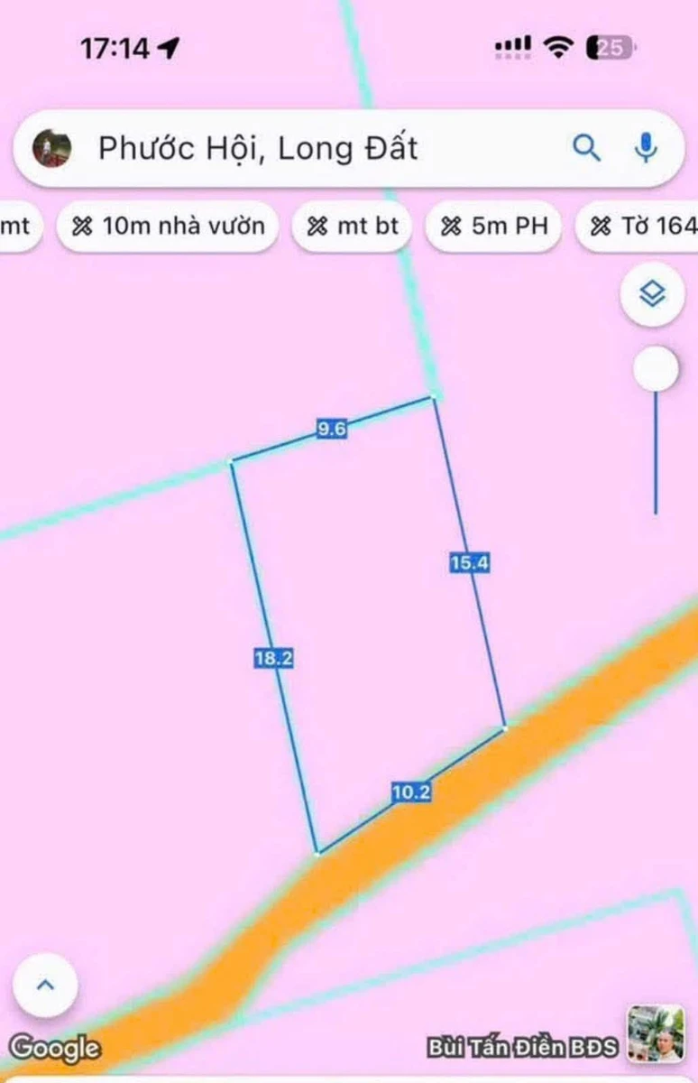 Bán lô đất Phước Hải 160m² mặt tiền bê tông - Ảnh thu nhỏ 2