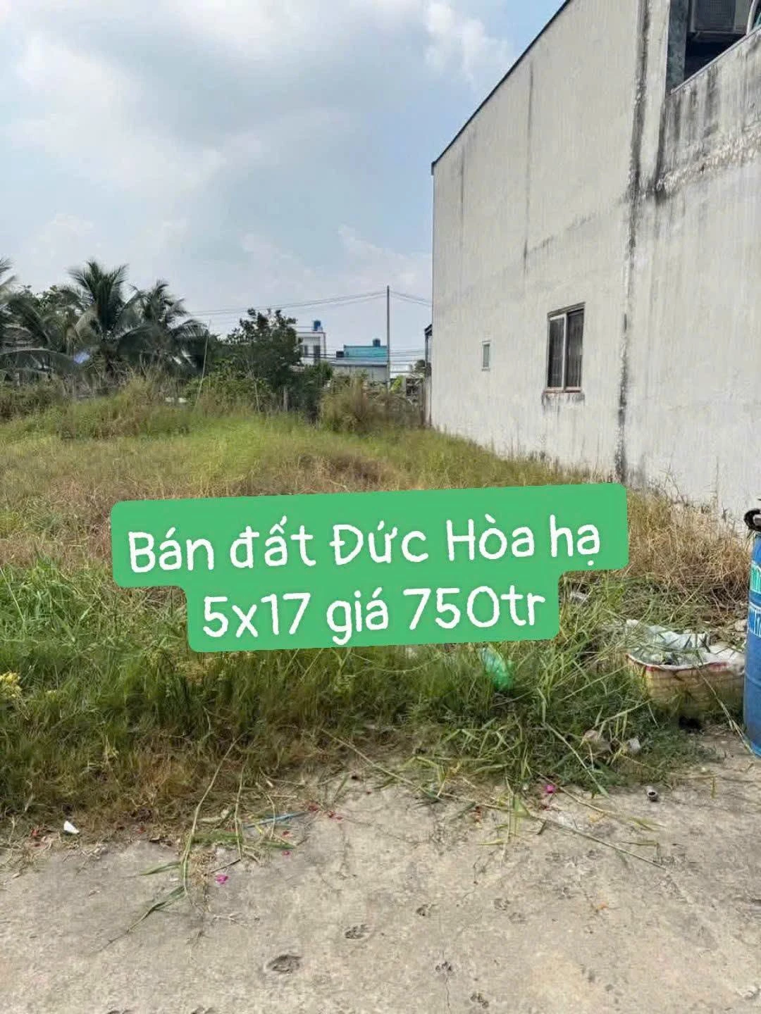 Bán đất Đức Hoà Hạ, Đức Hoà, Long An 85m² - 750 triệu - Ảnh 1