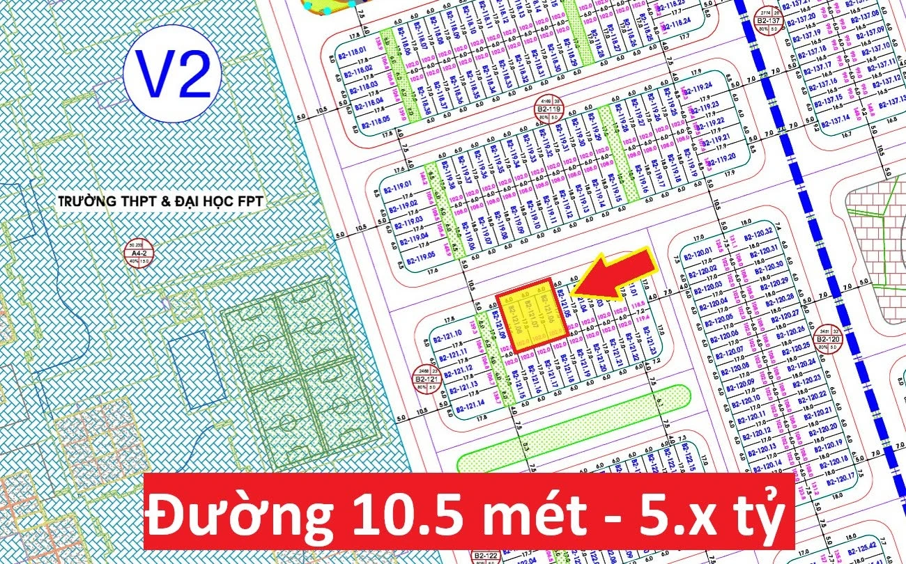 Bán đất 102m2 bên cạnh Đại học FPT, giá 5 tỷ - Ảnh 1