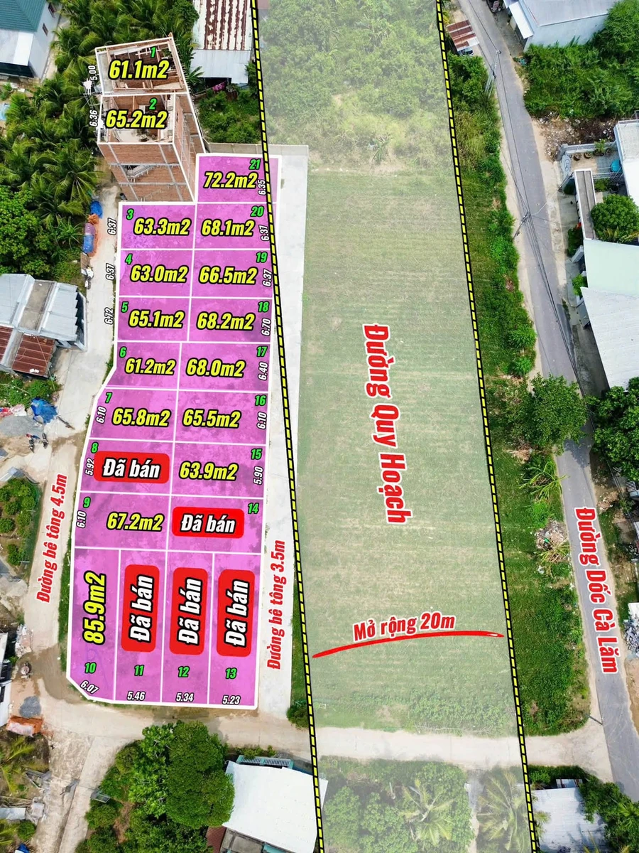 Bán đất Diên An Khánh Hòa 63-80m2 giá 1 tỷ 400 - Ảnh thu nhỏ 2