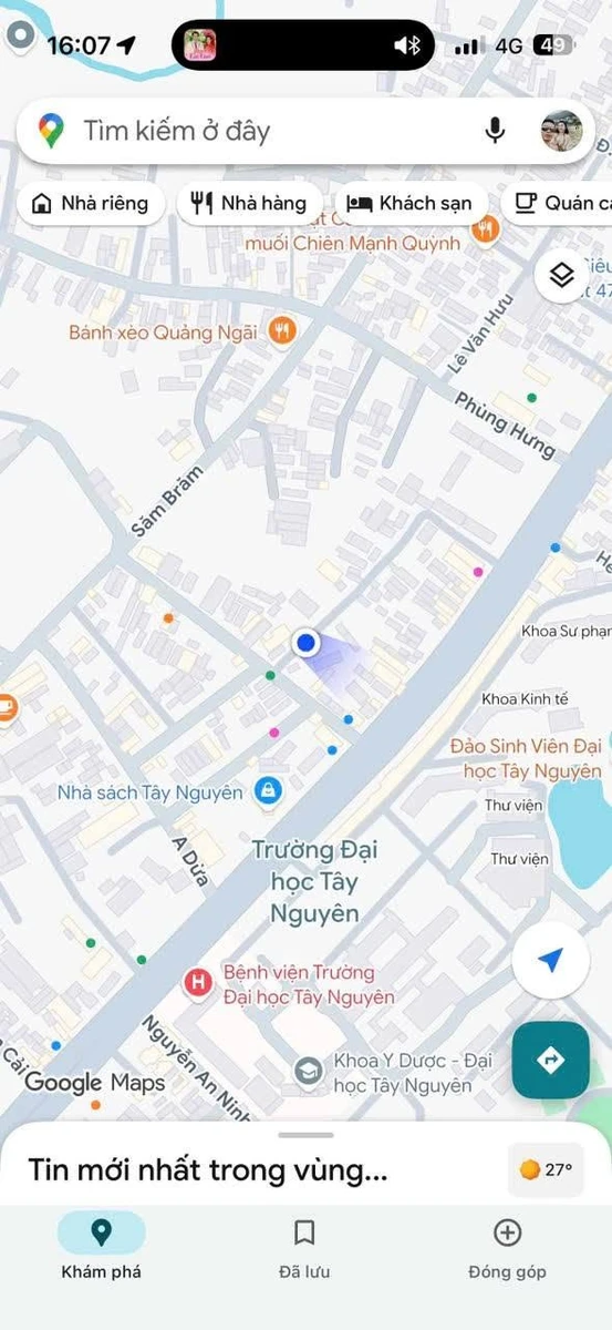 Bán lô đất thổ cư 5x18m hẻm A Dừa, khu phố Sinh Viên, gần Đại học Tây Nguyên - Ảnh thu nhỏ 3
