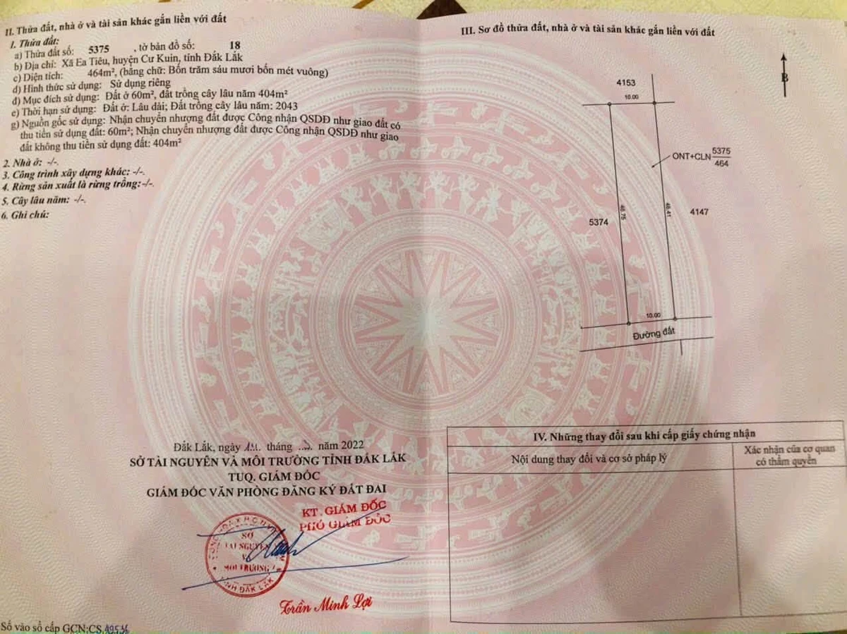 Bán lô đất 10x46m giá 579 triệu gần trục chính Ea Tiêu, Cư Kuin, Đắk Lắk - Ảnh thu nhỏ 4
