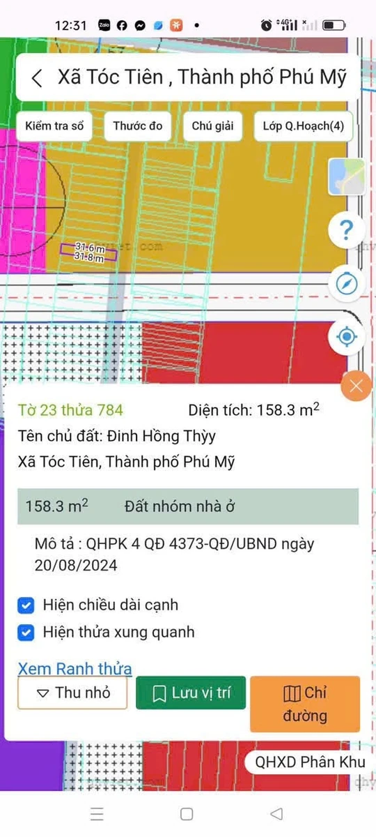 Bán đất nền 5x32x60tc Mỹ Xuân Tóc Tiên Phú Mỹ, 1.05 tỷ - Ảnh thu nhỏ 3