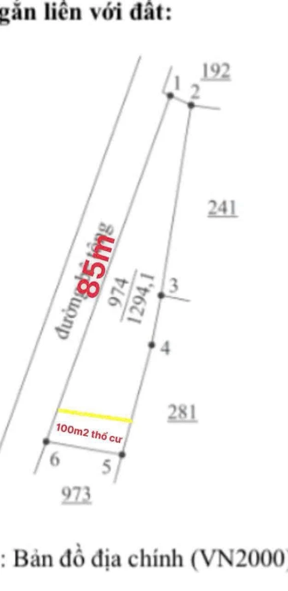 Bán đất trung tâm xã Đức Bình Tây 100m² giá 4 tỷ - Ảnh thu nhỏ 3